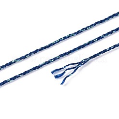 Cordon en polyester pailleté double brin de 200 m avec fil métallique&nbsp;OCOR-T019-01A-17