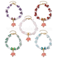 Браслеты из бисера ручной работы в технике лэмпворк для женщин BJEW-JB11335