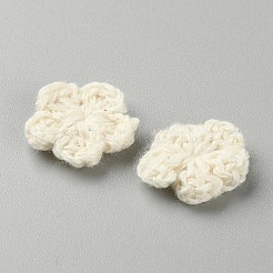 Accessori per ornamenti in cotone fatti a mano all'uncinetto con fiori di pesco&nbsp;AJEW-WH0326-53A