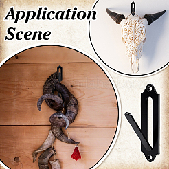 Ganci da parete in osso di animale in acciaio al carbonio&nbsp;AJEW-WH0816-619EB