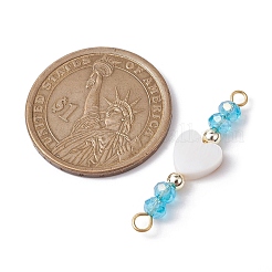 Подвески в форме сердца из натуральной пресноводной ракушки&nbsp;PALLOY-JF02512