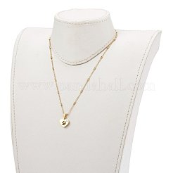 Ожерелья с подвеской в виде сердца из нержавеющей стали 304 с отпечатком собачьей лапки&nbsp;NJEW-JN03351-05