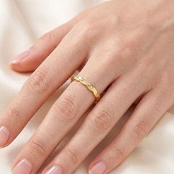 女性のための真鍮の指輪  ゴールドカラー  usサイズ7（17.3mm）&nbsp;WGF9220-01