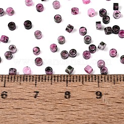 不透明なピカソシリンダーガラスビーズ  丸い穴  ショッキングピンク  2.5x1.5mm  穴：1.2~1.4mm  約30000個/ポンド&nbsp;SEED-Q039-06A-09