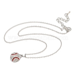 Ожерелья из цинкового сплава со стразами и хрусталем&nbsp;LS-NJEW-U024-01P-02