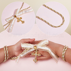 1 velo da sposa in pizzo di poliestere bianco&nbsp;HJEW-WR00040