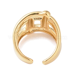 Кольцо из латуни с открытой манжетой&nbsp;LS-RJEW-R143-01G-G