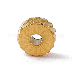 Бусины из нержавеющей стали 304 с узором твил&nbsp;STAS-E179-02B-01G