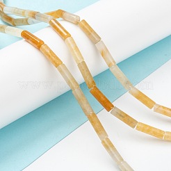 天然石トパーズ翡翠ビーズ連売り  コラム  13~14x4mm  穴：1.2mm  約29~30個/連  15.16''~15.75''（38.5~40センチメートル）&nbsp;G-F247-44