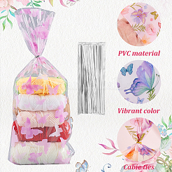 Целлофановые пакеты для упаковки конфет с принтом сливовой бабочки&nbsp;ABAG-WH20005-41
