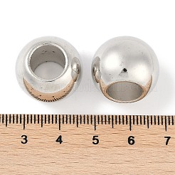 Пластиковые круглые бусины ccb&nbsp;ALUM-U001-07B-12