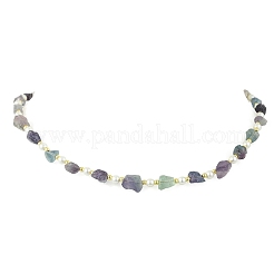 Collares de fluorita natural en bruto&nbsp;NJEW-JN06637