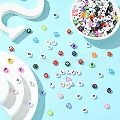 1400шт 7 стиля непрозрачные и прозрачные акриловые бусины&nbsp;MACR-YW0003-34