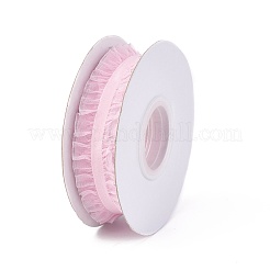ポリエステルオーガンジーリボン  プリーツリボン  フリルリボン  ピンク  1インチ（25mm）  約50ヤード/ロール（45.72メートル/ロール）&nbsp;SRIB-L047-25mm-A086