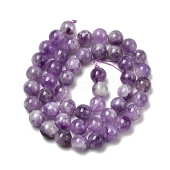 Нити круглых бусин из натурального лавандового аметиста G-O134-08-8mm-01
