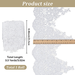 3.3 Yards Polyester-Spitzenbesatzbänder&nbsp;SRIB-GF0001-57A