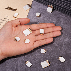 Подвески из гальванических натуральных пресноводных ракушек SHEL-TA0001-05