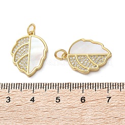 Pendentifs avec zircon cubiques à micro-pavés en laiton&nbsp;KK-U070-14A-G