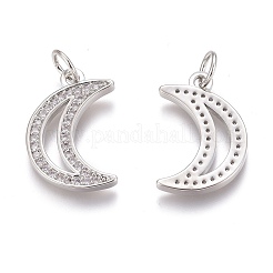 Латунные микропаве прозрачные подвески с фианитом&nbsp;ZIRC-Z008-24P