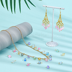 90 шт. круглые подвески из синтетического лунного камня двух цветов&nbsp;PALLOY-PH01809