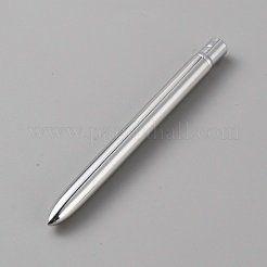 ネイルアート用品ブラシペン  アルミニウムハンドルとナイロンヘッド付き  銀  18x0.9cm  ヘッド：7x3.5mm&nbsp;MRMJ-WH0075-93C