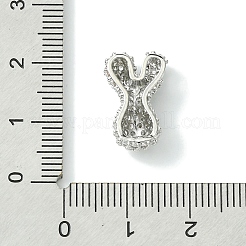 Ciondoli in ottone con zirconi chiari con placcatura a cremagliera&nbsp;KK-S378-01P-Y