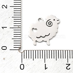 Anhänger aus Edelstahl 304 mit Tiermotiven&nbsp;STAS-D213-02A-P