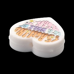 Силиконовые фокусные бусины в форме сердца SIL-Q016-01E