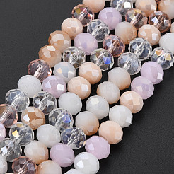 Стеклянные бусины с гальваническим покрытием  EGLA-S194-18H