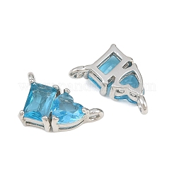 Messing ebnen Zirkonia Charms&nbsp;CU-CBA6A75-04P-09