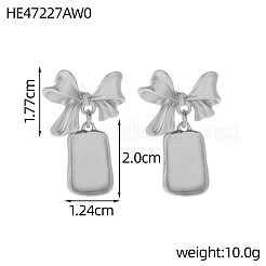 Componenti per orecchini a bottone in acciaio inossidabile 304&nbsp;STAS-OY015-77P