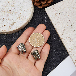 2 pièce de perles européennes en laiton&nbsp;KK-DC0005-18AS