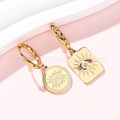 5 шт. серьги-кольца со стразами из нержавеющей стали 304&nbsp;EJEW-G447-01G