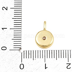 Messingpflaster klare Zirkonia Charms&nbsp;CU-CBAFB7D-08G