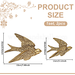 Figurines d'oiseaux aériens en résine&nbsp;DJEW-WH0016-66