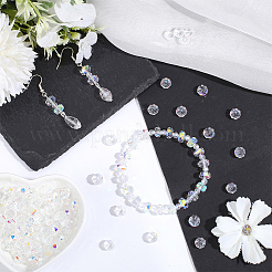 100 brins de perles de verre galvanisées&nbsp;EGLA-PA0001-23