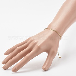 Браслет из нержавеющей стали 304 с луной и звездами BJEW-JB06521