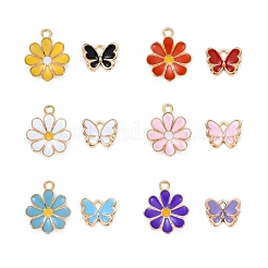 120шт 12 стиля подвески из сплава с эмалью&nbsp;ENAM-LS0001-23LG