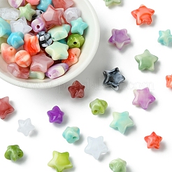 60 шт. 2 стиля непрозрачных акриловых бусин с имитацией драгоценных камней OACR-FS0001-85