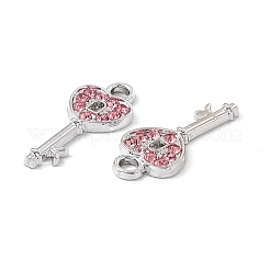 Подвески со стразами из легкого розового сплава ALRI-K049-10B