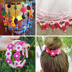 50шт 5 цвета прорезиненные акриловые бусины&nbsp;SACR-TA0001-32