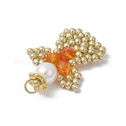 7 шт. подвески-ангелы из двухцветного стеклянного бисера&nbsp;PALLOY-MZ00652