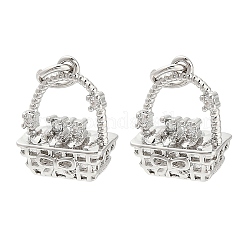 Латунные микро проложить кубического циркония подвески&nbsp;KK-H527-19P