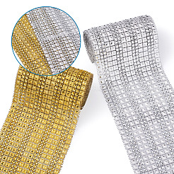 16 ряд пластиковая алмазная сетка обернуть рулон горный хрусталь хрустальная лента торт свадебные украшения&nbsp;DIY-TA0008-45