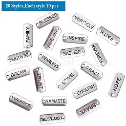 Pendenti di messaggio ispiratore in lega di stile tibetano&nbsp;TIBEP-PH0003-02-RS