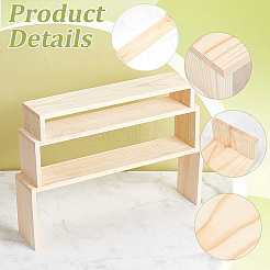 3 шт. деревянные подставки для дисплея для браслетов&nbsp;ODIS-WH0004-07