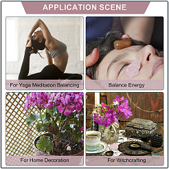 Факел украшения из натурального розового кварца DJEW-WH0042-08A-03