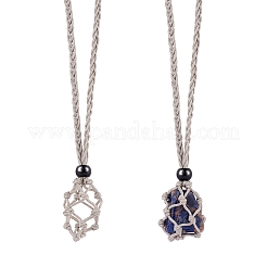 Плетеные шнуры из вощеной хлопчатобумажной нити макраме мешочек изготовление ожерелья&nbsp;AJEW-SW00022-10