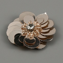 Аппликации из бисера из пвх в форме цветка/блестки DIY-WH0308-287C