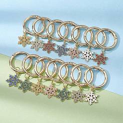 Рождественские подвески для обуви из эмали из сплава HJEW-JM01093